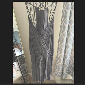 Blue grey shorts romper